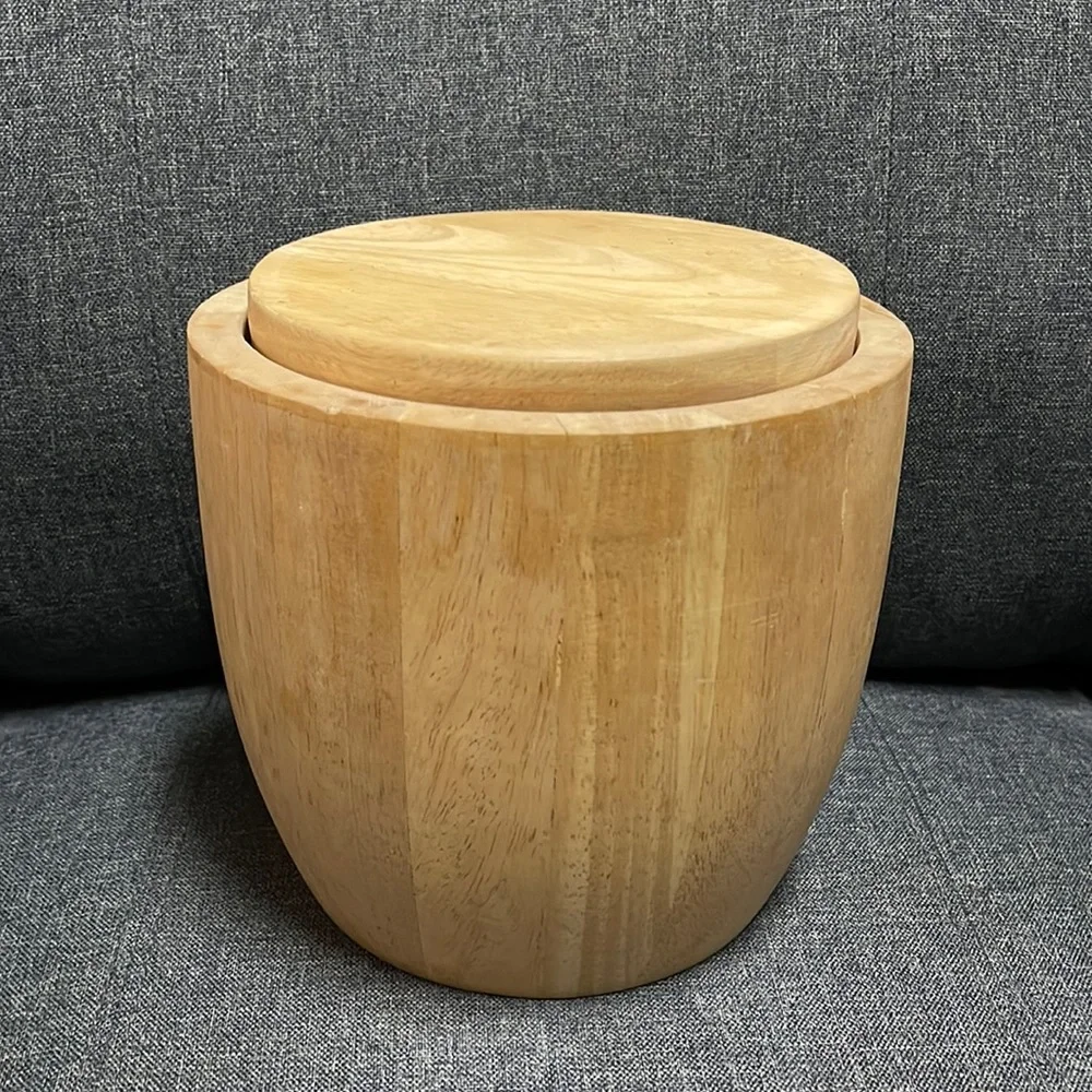 Crate & Barrel Wooden Ice Bucket